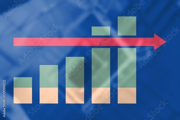 Fototapeta Composite image of business graph and chart