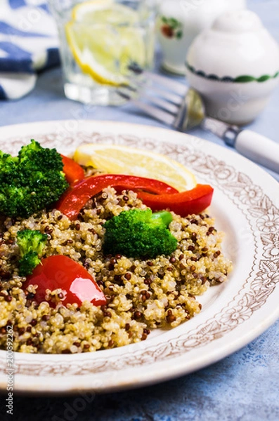 Fototapeta Cooked multi colored quinoa