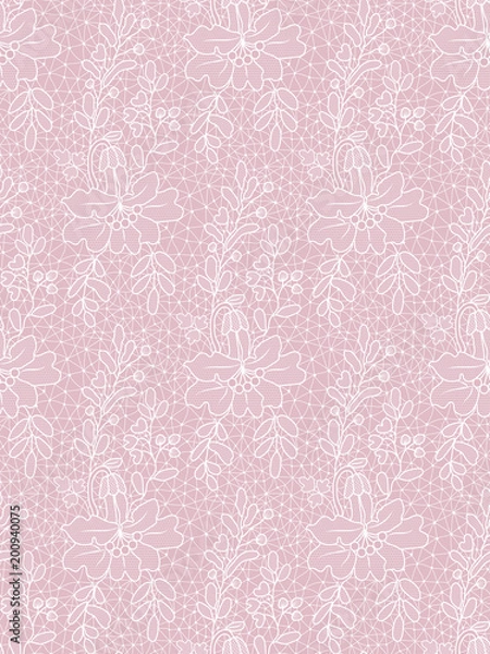 Fototapeta Floral lace pattern