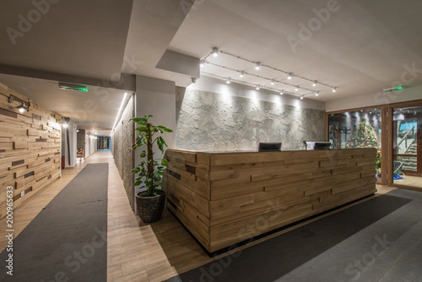 Fototapeta Recepcja i korytarz w luksusowym hotelu