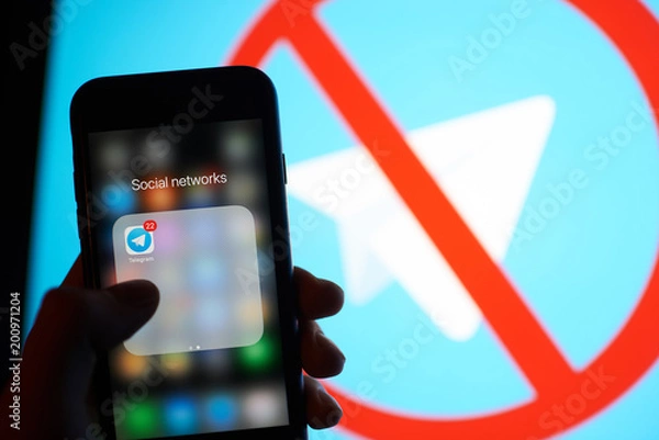 Obraz blocked telegram application