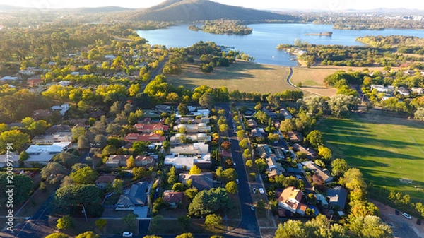 Obraz Aerial view of a typical suburb in Australia
