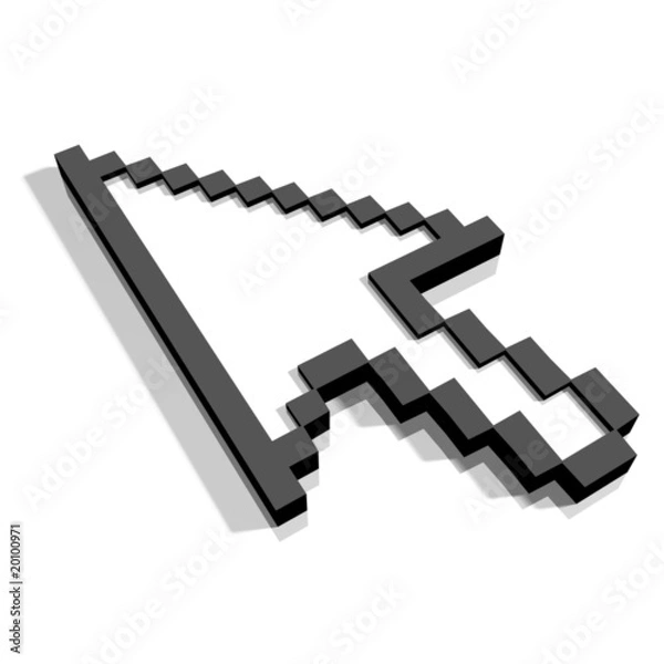 Obraz 3d internet cursor - arrow