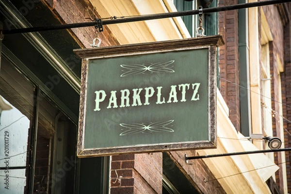 Obraz Schild 320 - Parkplatz