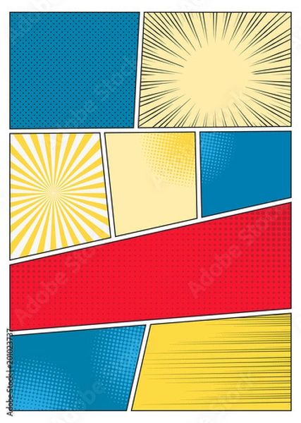 Obraz Comic book page