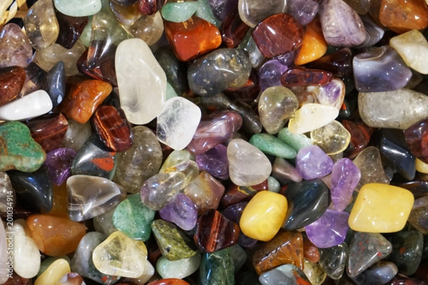 Fototapeta different mineral gems collection as nice background
