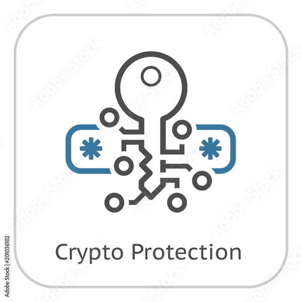 Obraz Crypto Protection Icon.