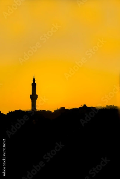 Fototapeta yellow backplane mosque