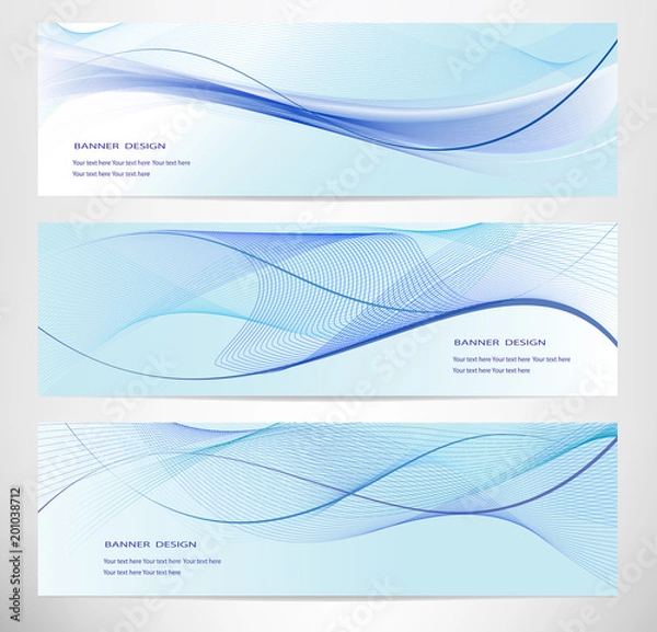 Obraz Abstract blue vector backgrouds