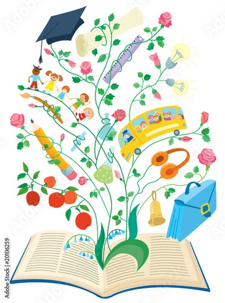 Obraz The magic book, vector illustration