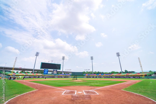 Obraz Taichung, Taiwan - Apr 14 2018 in Taichung, Taiwan. Taichung Intercontinental Baseball Stadium