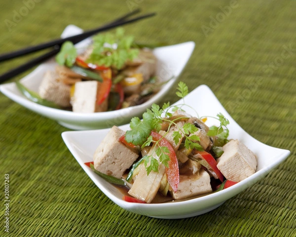 Obraz tofu-wok