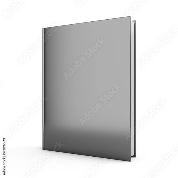 Fototapeta 3D rendering black book on white background