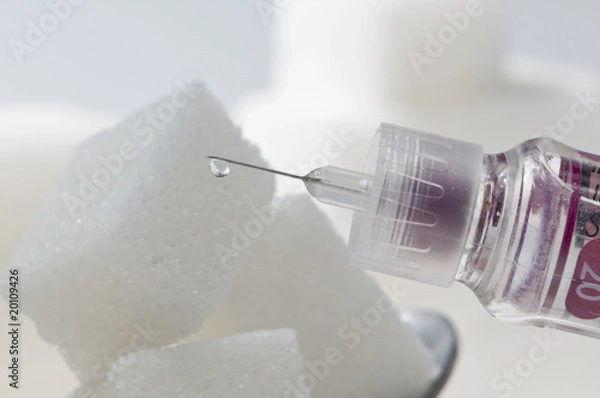 Obraz insulin drop on sugar