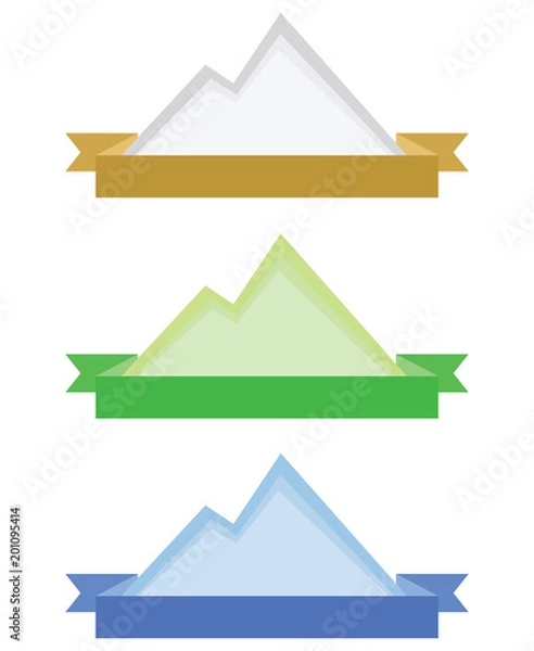Obraz Vector colorful mountain logos, badges