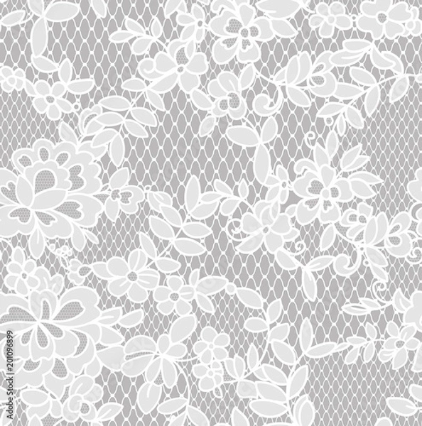 Obraz seamless lace floral ornament, vector illustration