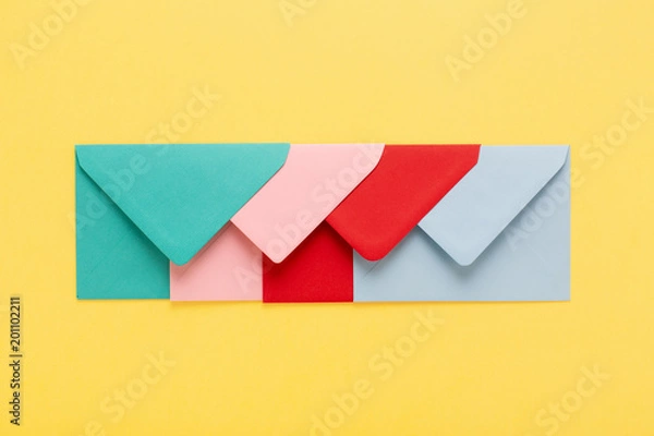 Fototapeta Abstract background with envelopes.