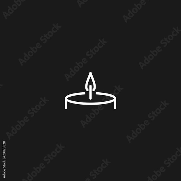 Obraz Candle logo icon template