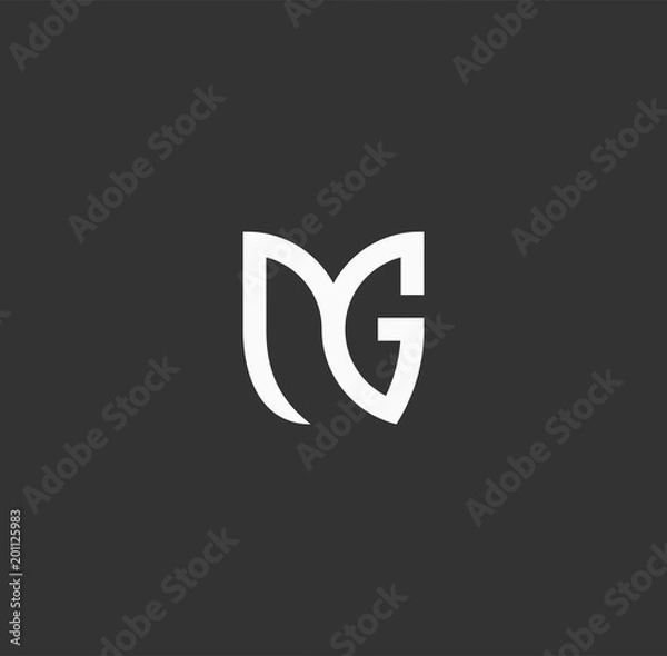 Obraz MG logo icon for Flower