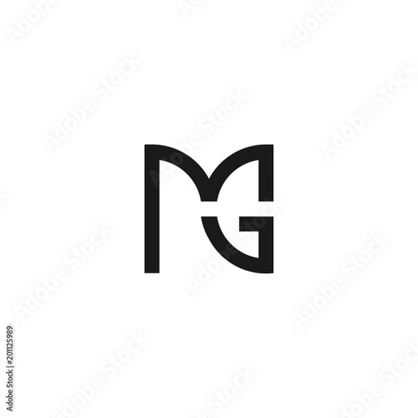 Fototapeta MG logo icon monogram