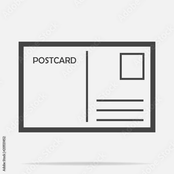 Fototapeta Vector icon postcard.