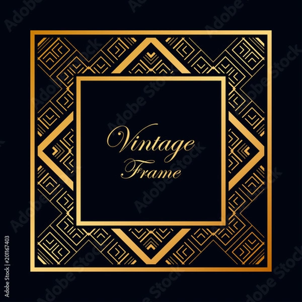 Fototapeta Art Deco frame border