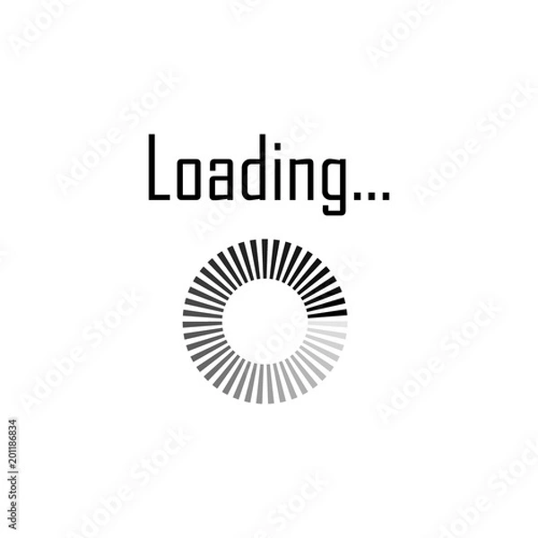 Fototapeta Download sign. Load icon. Load system. Data load. Loading bar. Load icon. Vector stock illustration. - stock vector