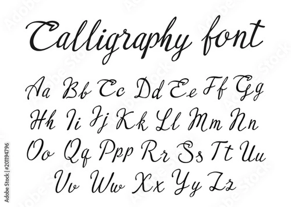 Obraz font calligraphy black
