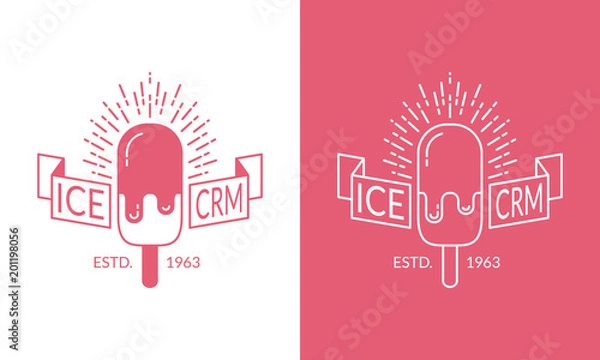 Obraz wektor etykieta lodów, odznaka