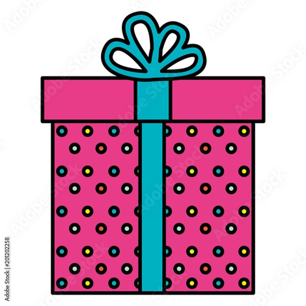 Obraz gift box present icon vector illustration design