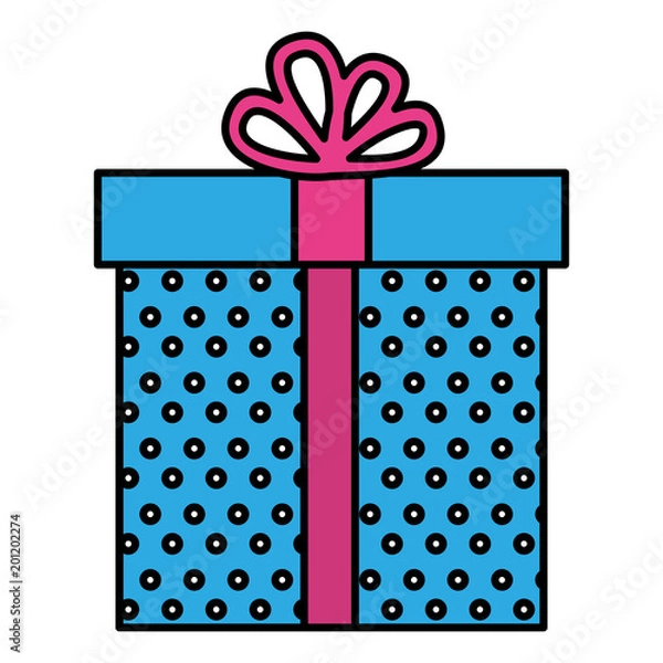 Obraz gift box present icon vector illustration design