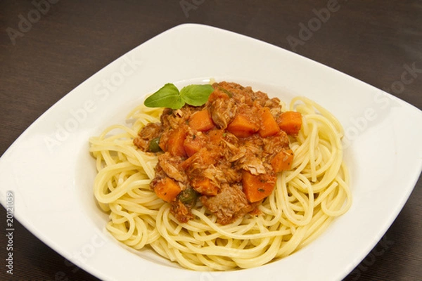 Obraz Pasta mit Thunfisch