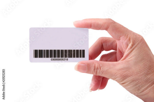 Obraz blank card on hand