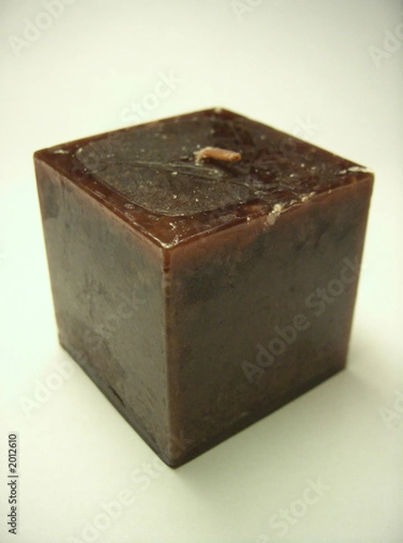 Fototapeta dark brown square candle