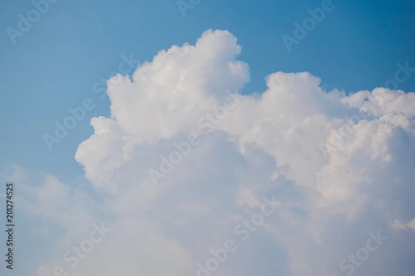 Obraz Beautiful blue sky and white cloud background