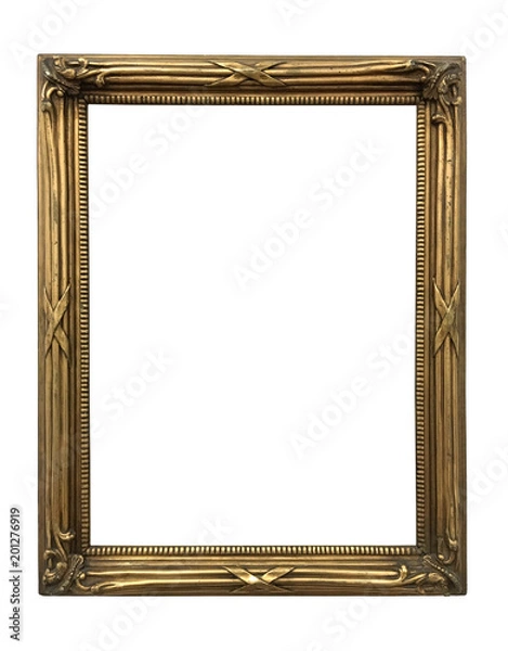 Obraz Golden vintage frame isolated on white background