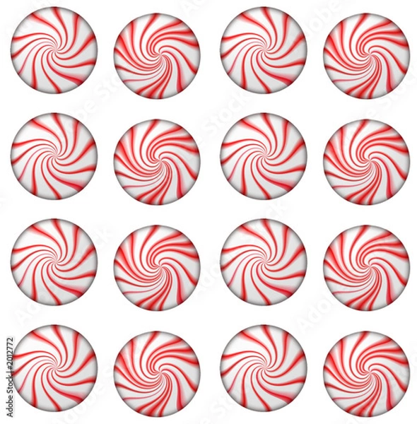 Fototapeta repeating pattern of christmas mints