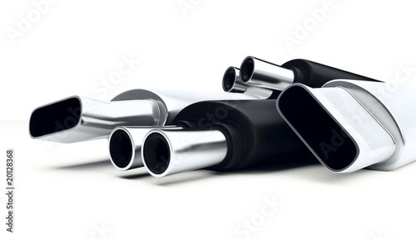 Obraz tłumik na białym tle