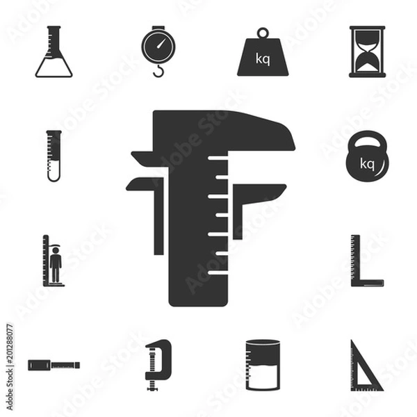 Fototapeta Caliper icon. Simple element illustration. Caliper symbol design from Measuring collection set. Can be used in web and mobile