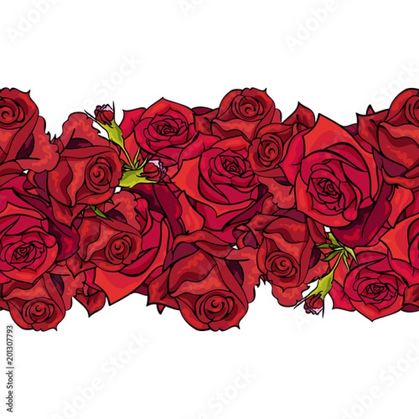 Fototapeta vector seamless flower pattern for cards, textiles, backgrounds