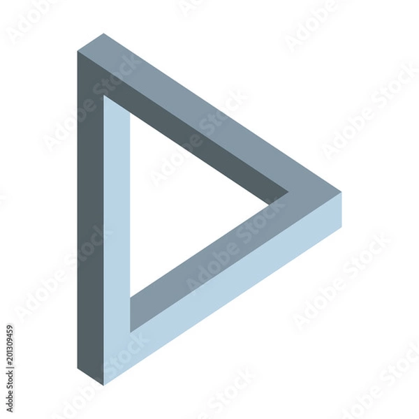 Fototapeta Spin, motion and optical illusion. Vector illustration of impossible shapes.