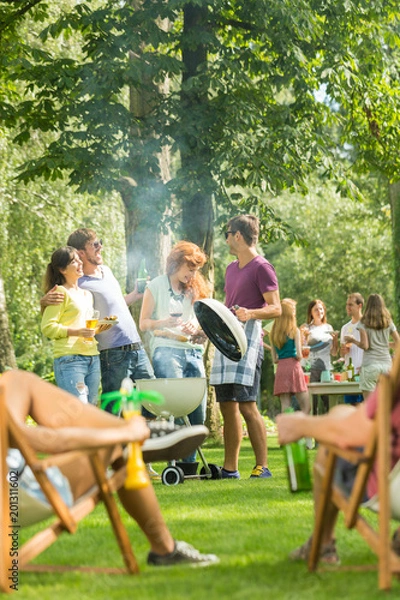 Obraz Grill Party odbywa się w parku