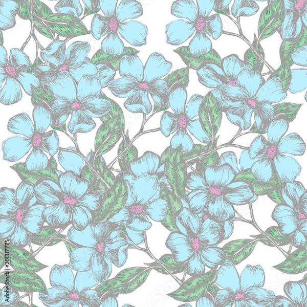Fototapeta Abstract elegance pattern with floral background.