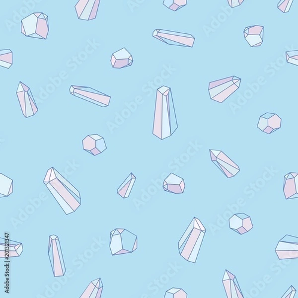 Fototapeta Abstract Crystals. Vector seamless pattern for your design