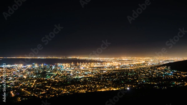Obraz Capetown Cityscape at night