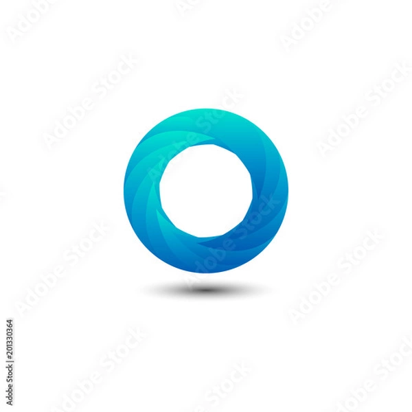 Fototapeta Abstract colorful circle logo icon template vector
