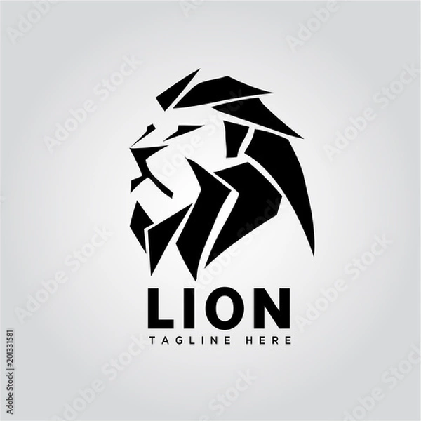 Obraz logo głowy lwa