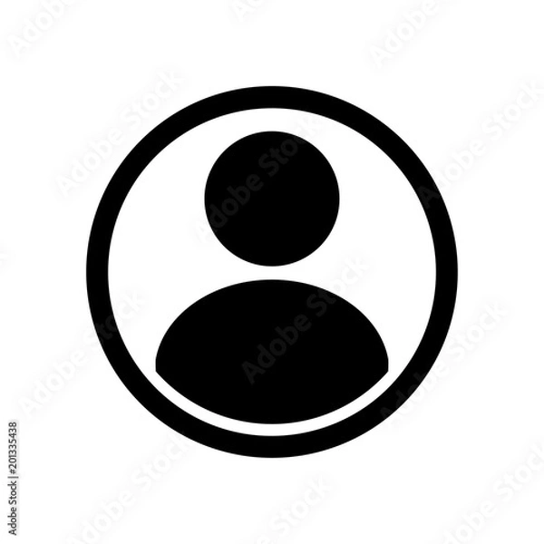 Fototapeta User Icon in trendy flat style isolated on white background. User symbol for your web site design, logo, app, UI. Vector illustration