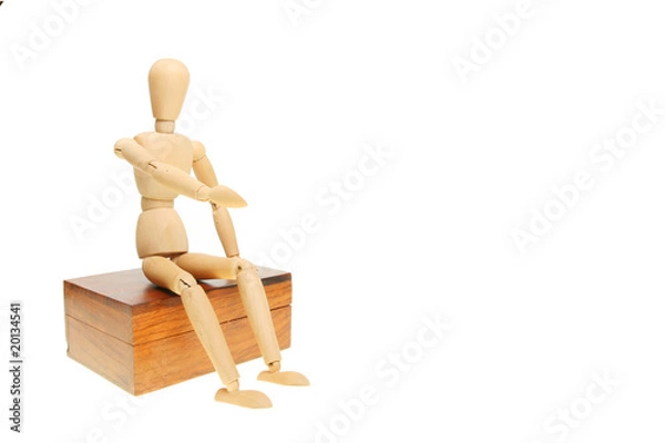 Obraz Wooden model on a box