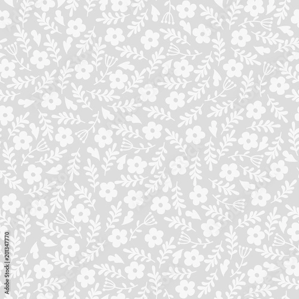 Fototapeta Seamless background of small cute flowers. Template for fabric, packing paper, scrapbooking.